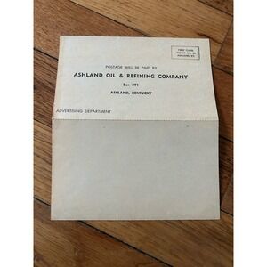 First-Class business reply mailer for Ashland Oil & Refining Company, Early 1960